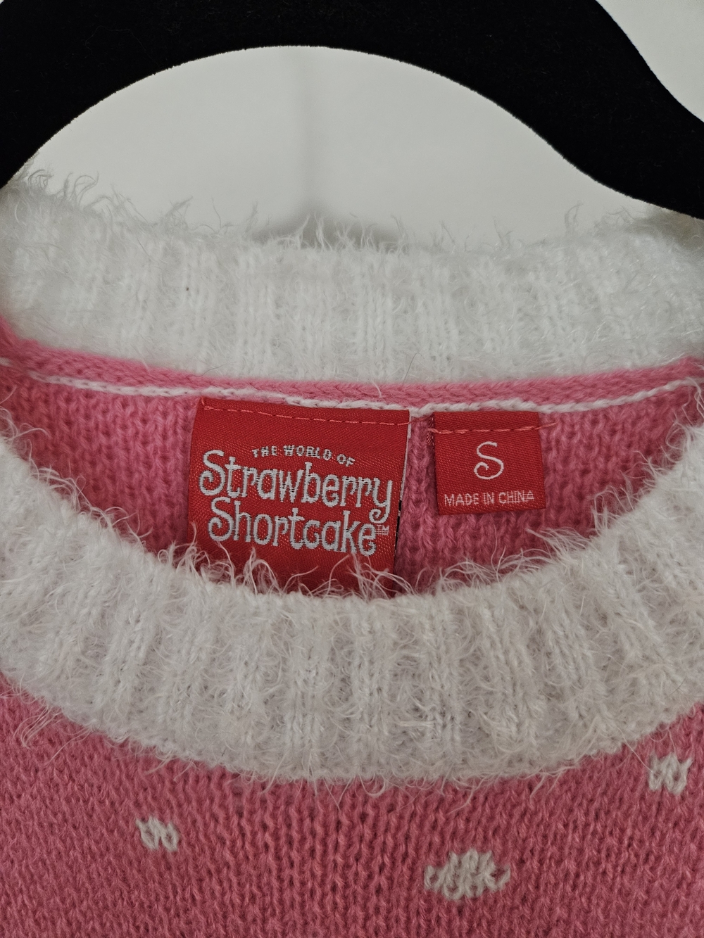 Strawberry Shortcake Pink V-Neck Sweater Vest - Picture 3 of 4
